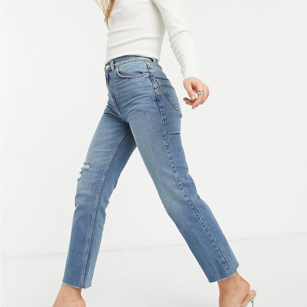 ASOS high rise crop flare jeans